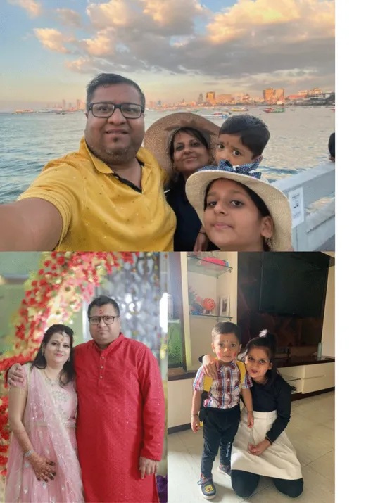 With my wife Komal, daughter Yanti and Son Heyan