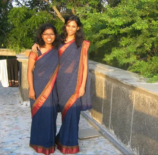 With Arpana on the roof of our IIFM hostel