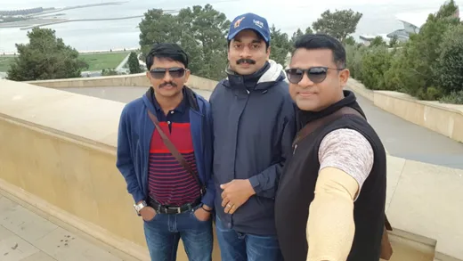 With friends from Chemmanur at Baku