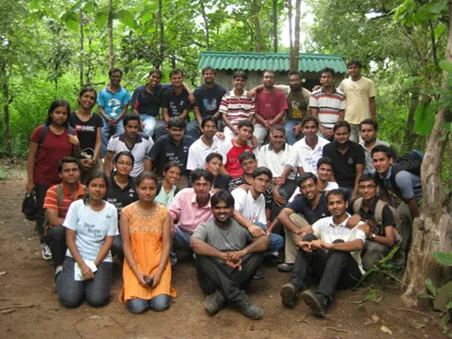 Vikash along with his batchmates.Whispers of trees, Echoes of dreams.