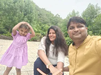 Wth Dimple and our daughter Aditri