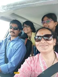 On a family trip with wife (Laxmi), daughter (Tarushi) and son (Bharat)