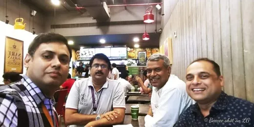 With batchmates, Biplav Chatterjee, Naveen Prakash and Yogesh Ghore in July 2019