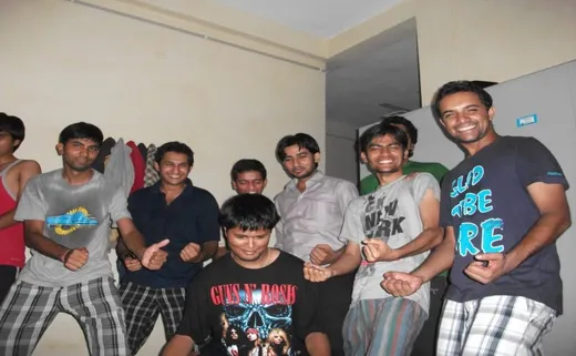 Celebration of Friday nights in hostel