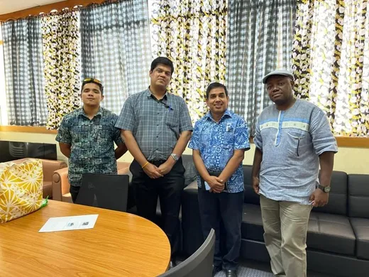 After a meeting on making transport sector green (carbon Neutral) with Director of Department of Transport, Nauru