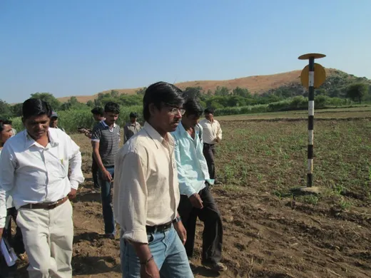 Transect walk during PRA exercise with the community
