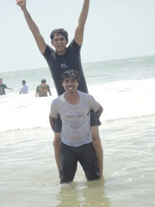 Digha Beach in West Bengal with my Engineering friend during Internship at IIFM