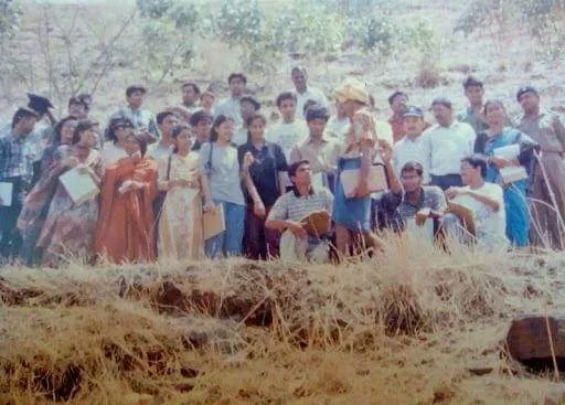 Our curious batch of 1997-99 on first field trip to Jhabua to see watershed works and when we curiously asked 'what is watershed', kisi dusht ne bata Diya 'paani ki chhayaa' (water-shade)!!