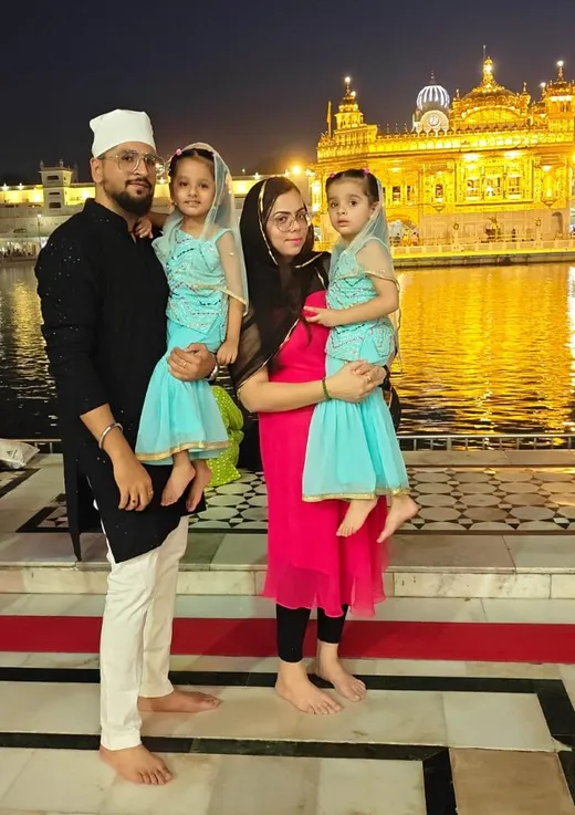 With Divisha(in my arms) and Dikshita in Poonam's(my better half) at Amritsar