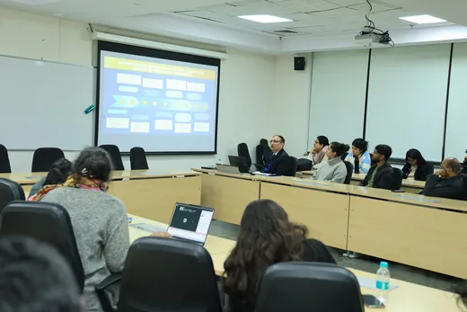 Interacting with research scholars of School of Public Policy, IIT Delhi
