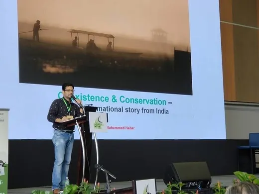 Making a presentation as part of the 12th Asian Bird Fair in Sabah, Malaysia