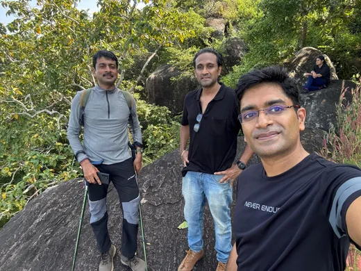 With friends at Peechi trail