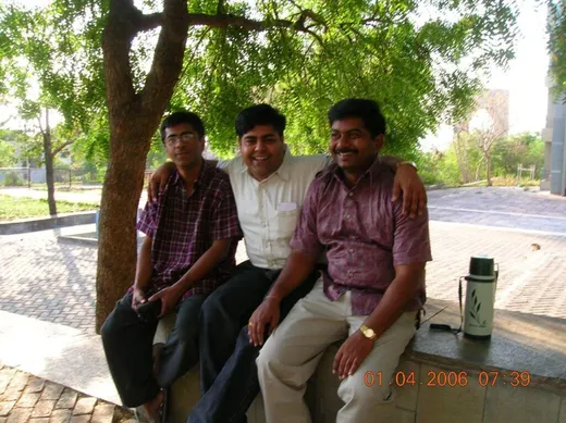 With batchmates at IIFM