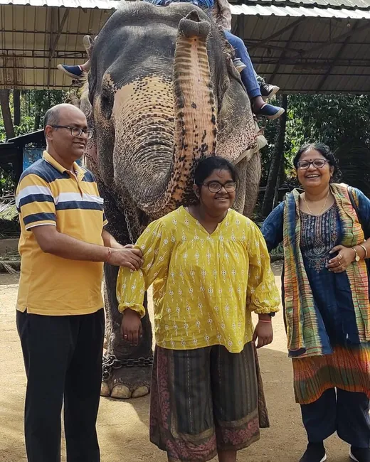 With my family -Sujata(my wife) & Riddhi(my daughter)