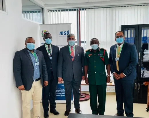 With Maj. Gen. Gabriel Mhidze, Director General, Medical Stores Department