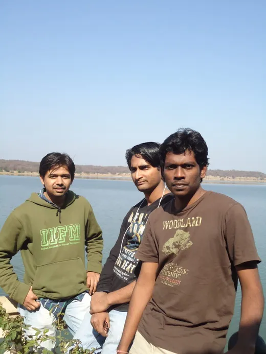 With friends Gaurav Jain PFM 14 and Indrajeet PFM 14 (L-R)during field visit