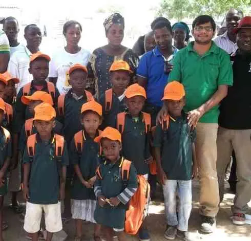 With wastepickers community in Angola