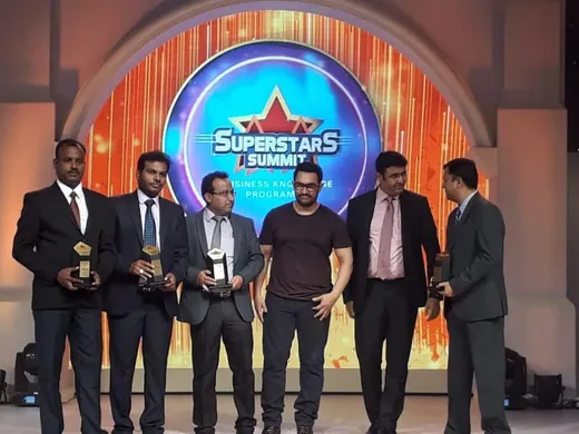 Award given by Aaamir Khan in 2018 at Mumbai