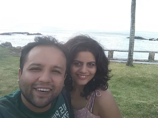 With husband Rajarshi