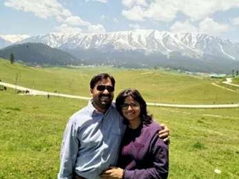 At Gulmarg with Pushpa in 2018