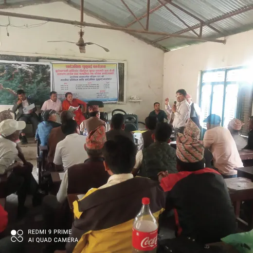 Public hearing for Hydro-power construction in Gorkha district of Nepal