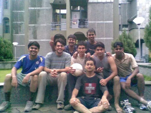 Soccer Practice in rain before the game against Seniors