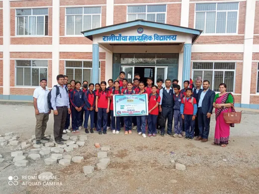 Eco-club at local school for forest fire awareness, Dhading District , Nepal