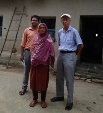 With Stuart Rutherford, the inventor of Financial Diaries research method, in Bangladesh