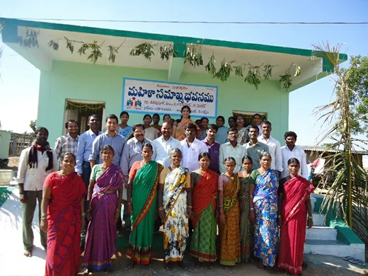 With [SERP](https://www.serp.ap.gov.in/SHGAP/) Colleagues, SHG members and villagers in Telangana (2015)