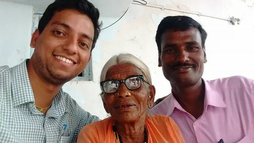 With K. Laxmiamma, my oldest friend in Thimmapur village (2015)
