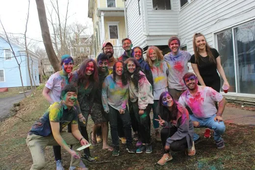 Holi celebration with friends at [Cornell](https://www.cornell.edu/) (2022)