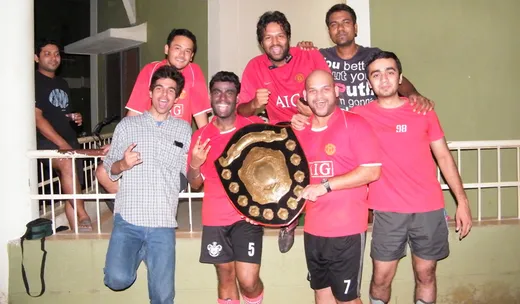 Football match win celebrations at Nilgiri Hostel – Oct 2012.