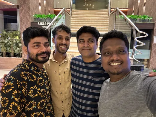 With PFM 2012-14 batchmates (left to right: Deepak, Shashank, Saurav and Siddu)