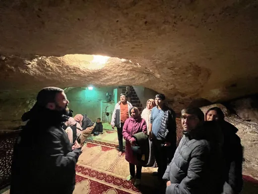 Inside Al Aqsa mosque which is the third most holy place for Muslims after Mecca and Madina