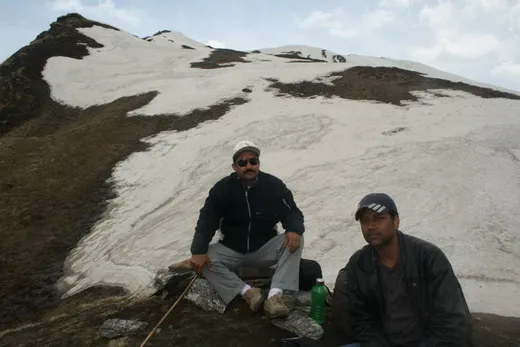 On Darwa Top trek ,with Mr. Pankaj Chnadan , head of Himalayan Wetlamd Program WWF India during his SI