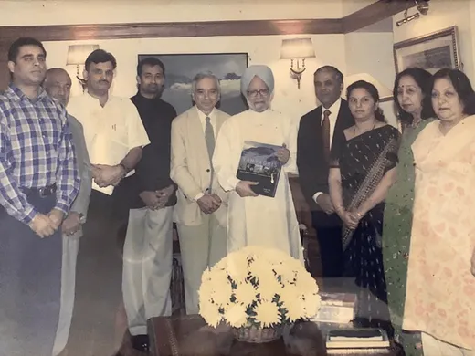 Presenting, as Regional Director of ATREE, the first copy of the Coffee Table book “ Sahyadris-India’s the Western Ghats: A Vanishing Heritage“ to Prof. Manmohan Singh, then Hon’ble Prime Minister of India.