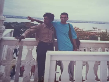 With Sridhar Reddy (right), after IIFM (probably 1999)