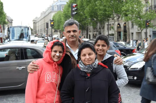 With Shubhra and our daughters- Chhaya & Vrinda in Paris