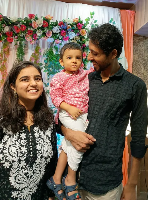 With Bhumika (wife) and Vihaan (son)