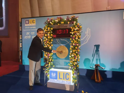 At the launch of LIC IPO at BSE on 17th May, 2022