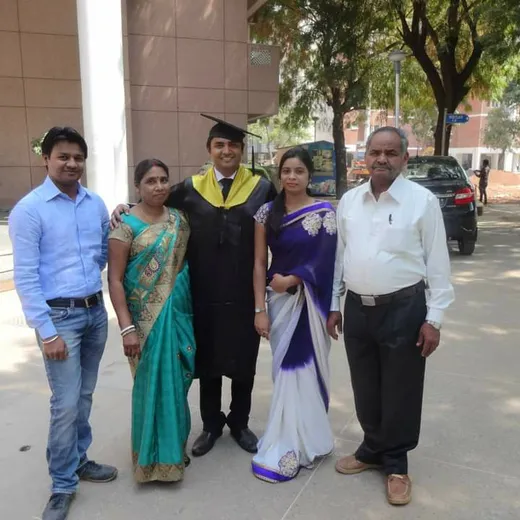 Me with my parents at my elder brother’s (Ajay Bhagat) convocation at MDI Gurgaon