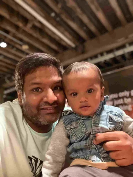 With my son- Krith Patchamatla