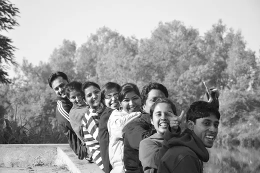 During field visit with PFM students
