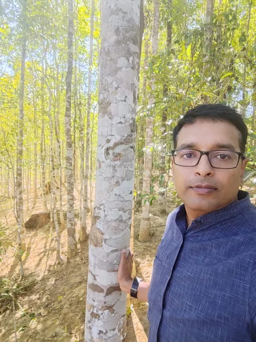 At Agarwood farm in Tripura