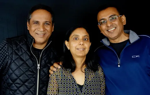 With Vineet Rai and Rosy Das(my wife)- at my home in Virginia