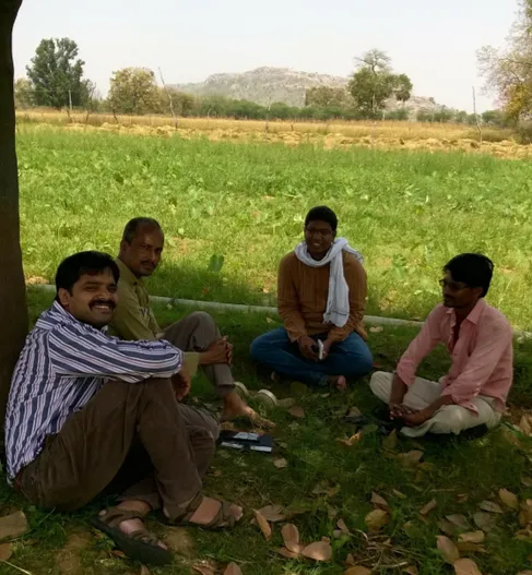 With Farmers at Bijawar based FPC in 2012