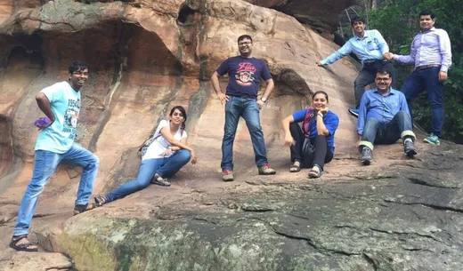 With wife, Disha (on right) and batchmates during IIFM 2016 reunion